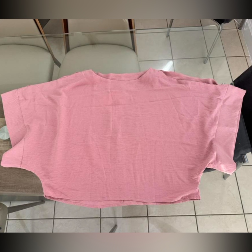 Oversized Cut Out Cold Shoulder Top Blouse Shirt - Picture 6 of 6